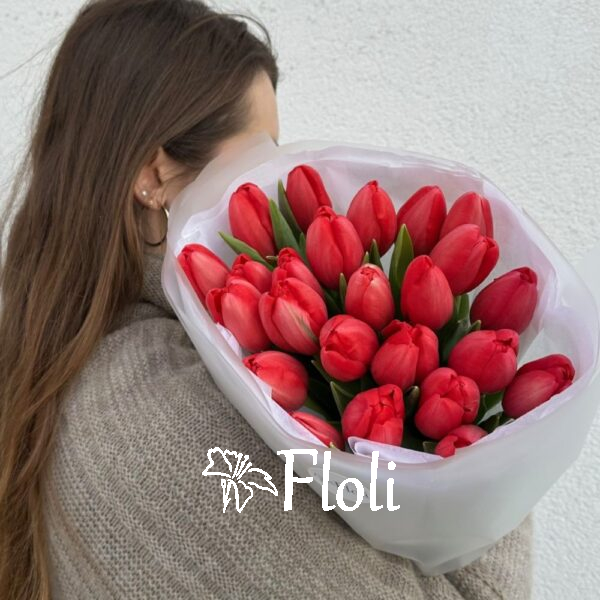 Bukiet czerwonych tulipanów, bukiet tulipanów
