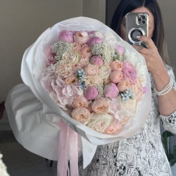 Bukiet pastelowy, bukiet na urodziny, bukiet z kwiatów mieszanych