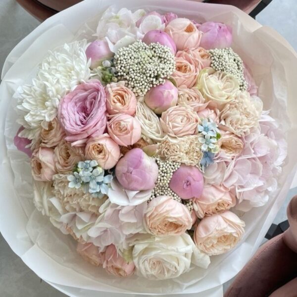 Bukiet pastelowy, bukiet na urodziny, bukiet z kwiatów mieszanych