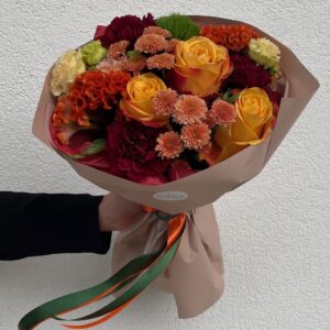 Bukiet jesienny, bukiet z kwiatów mieszanych, bukiet na urodziny