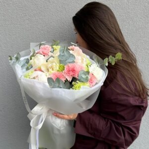 Bukiet amarylis i goździk