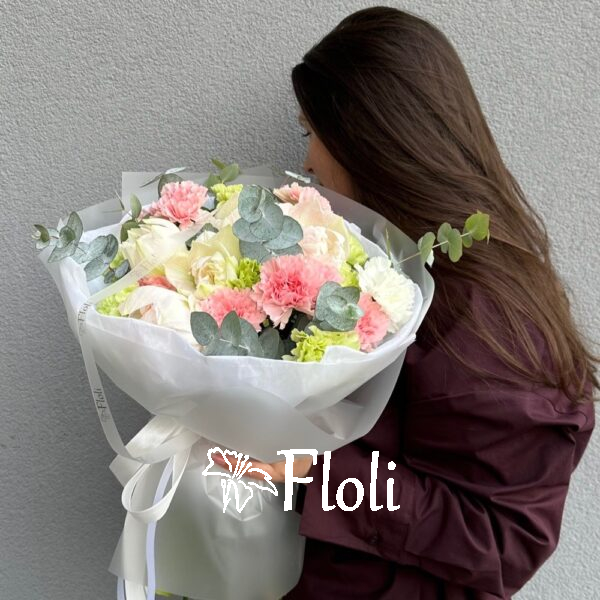 Bukiet amarylis i goździk