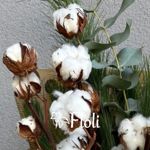 Bukiet z bawełny, bukiet świąteczny