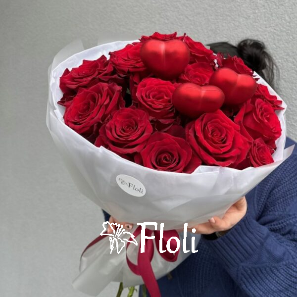 Róże na Walentynki, kwiaty na walentynki, bukiet na walentynki