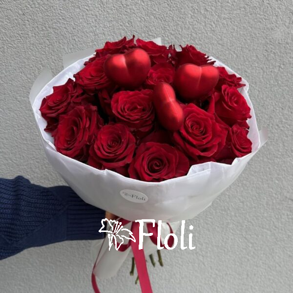 Róże na Walentynki, kwiaty na walentynki, bukiet na walentynki