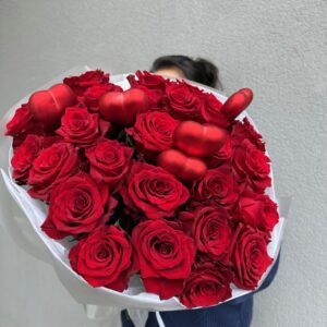 Róże na Walentynki, kwiaty na walentynki, bukiet na walentynki