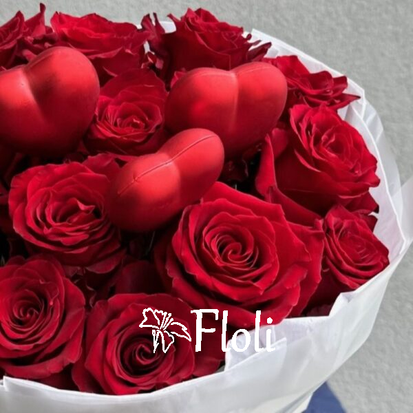 Bukiet róż na Walentynki, kwiaty na Walentynki