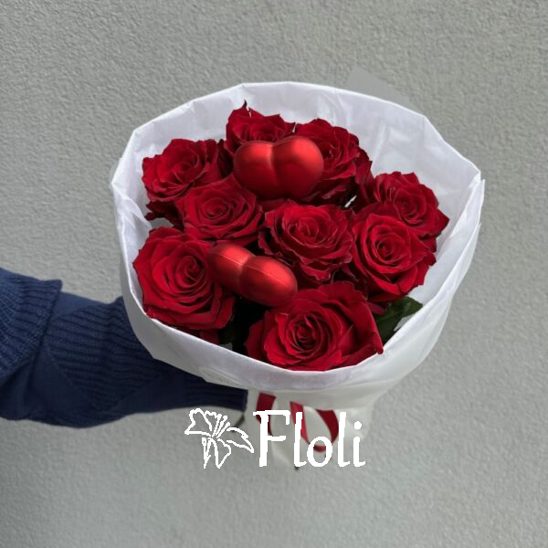 Róże na Walentynki, kwiaty na walentynki, bukiet na walentynki