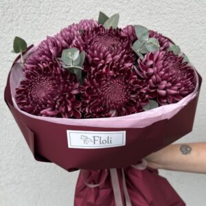 Bukiet chryzantema bordo